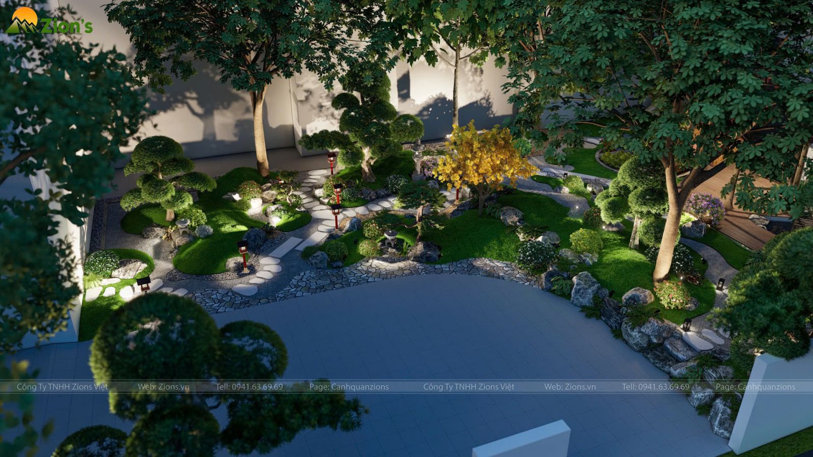 Thiết kế sân vườn Nhật Bản tại Bình Tân | Design by Zions